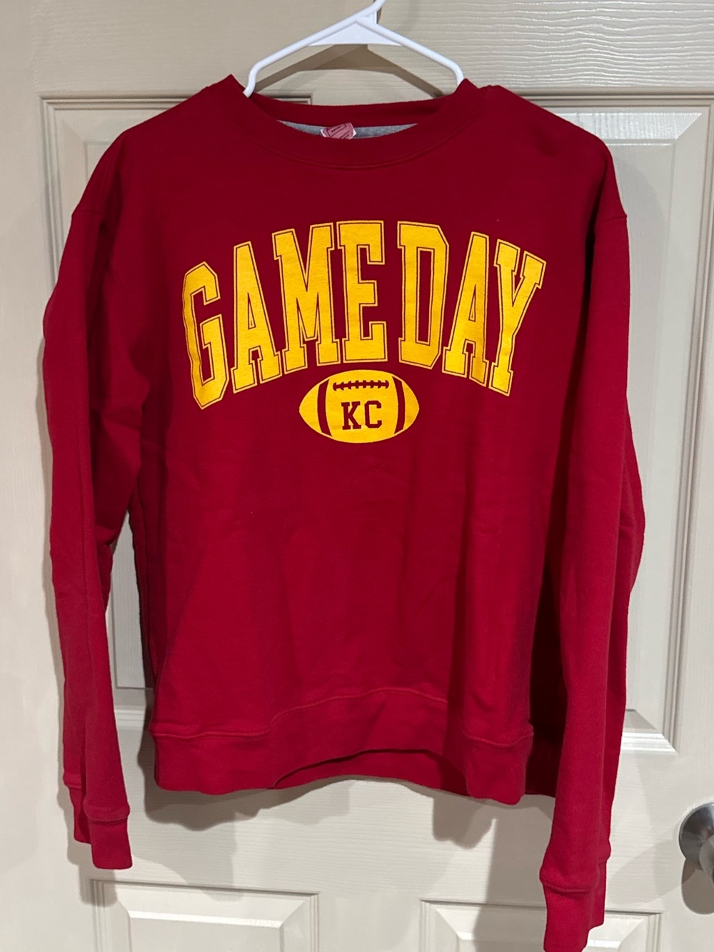 Red 'Game Day' Crewneck Sweatshirt - Kansas City Chiefs Football Graphic